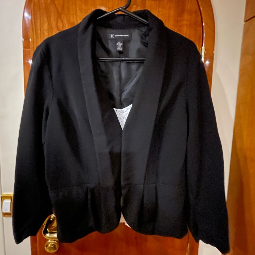I.N.C. International Concepts black blazer jacket, size L